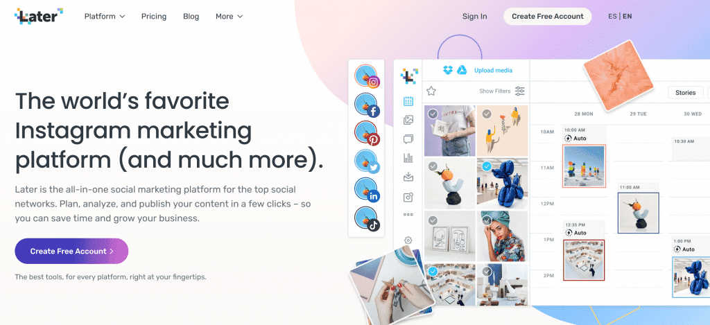 Later Social Media Management App