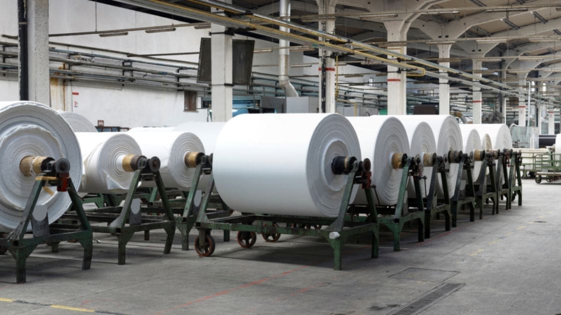 A factory where fabrics are made