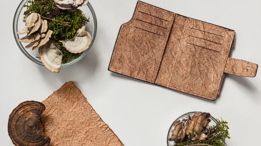 Vegan leather made from mushrooms