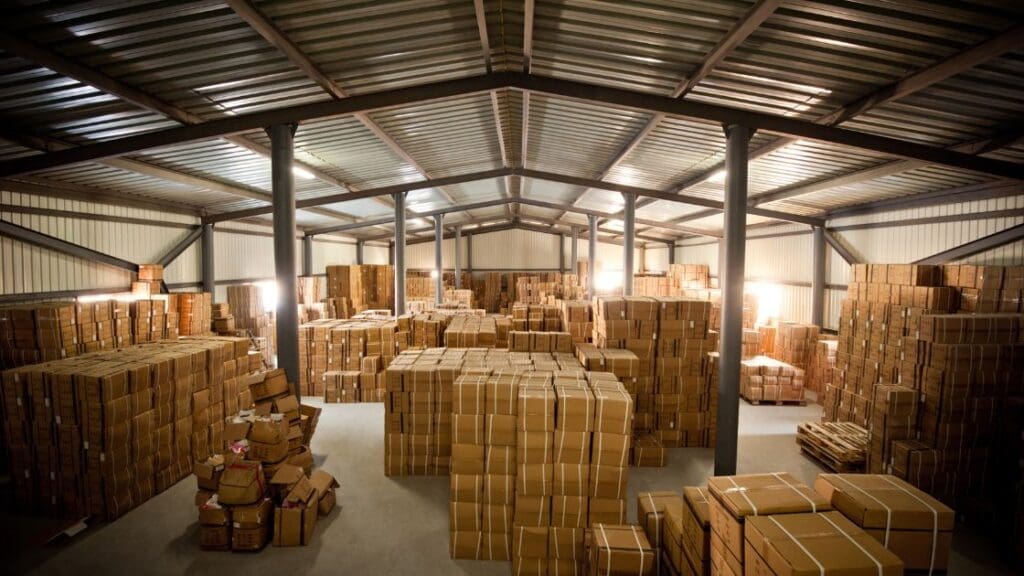A warehouse full of boxes